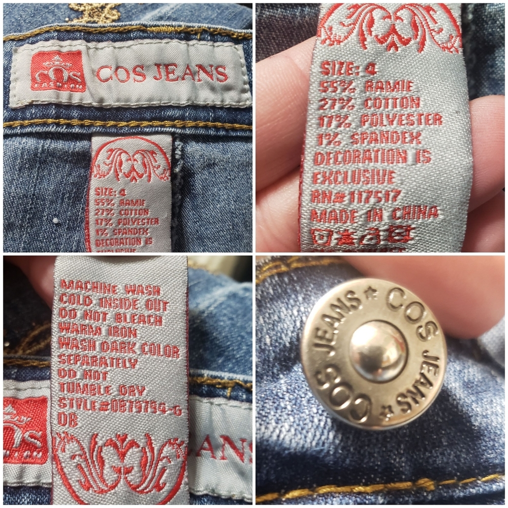 COS Jeans Sz 4 Embroidered Capri Jeans - Picture 11 of 11